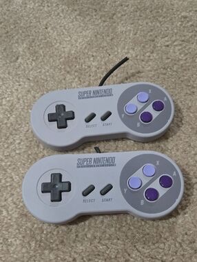 2 Super Nintendo Classic Controllers For Decoration and Crafts